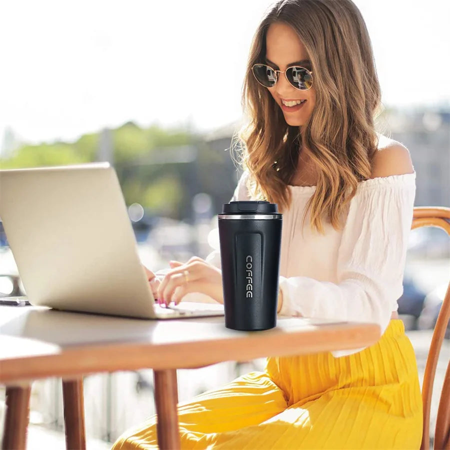 Stainless Steel Smart Coffee Tumbler Thermos Cup with Intelligent Temperature Display Portable Travel Mug 380Ml 510Ml