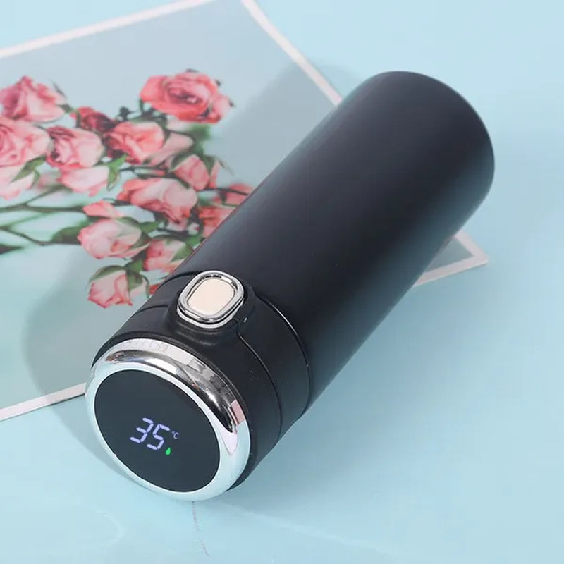 "Smart Stainless Steel Thermos with LED Temperature Display - 400ML"