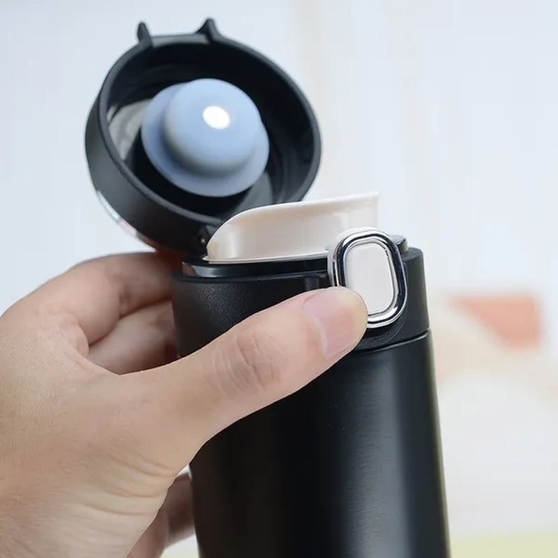 "Smart Stainless Steel Thermos with LED Temperature Display - 400ML"