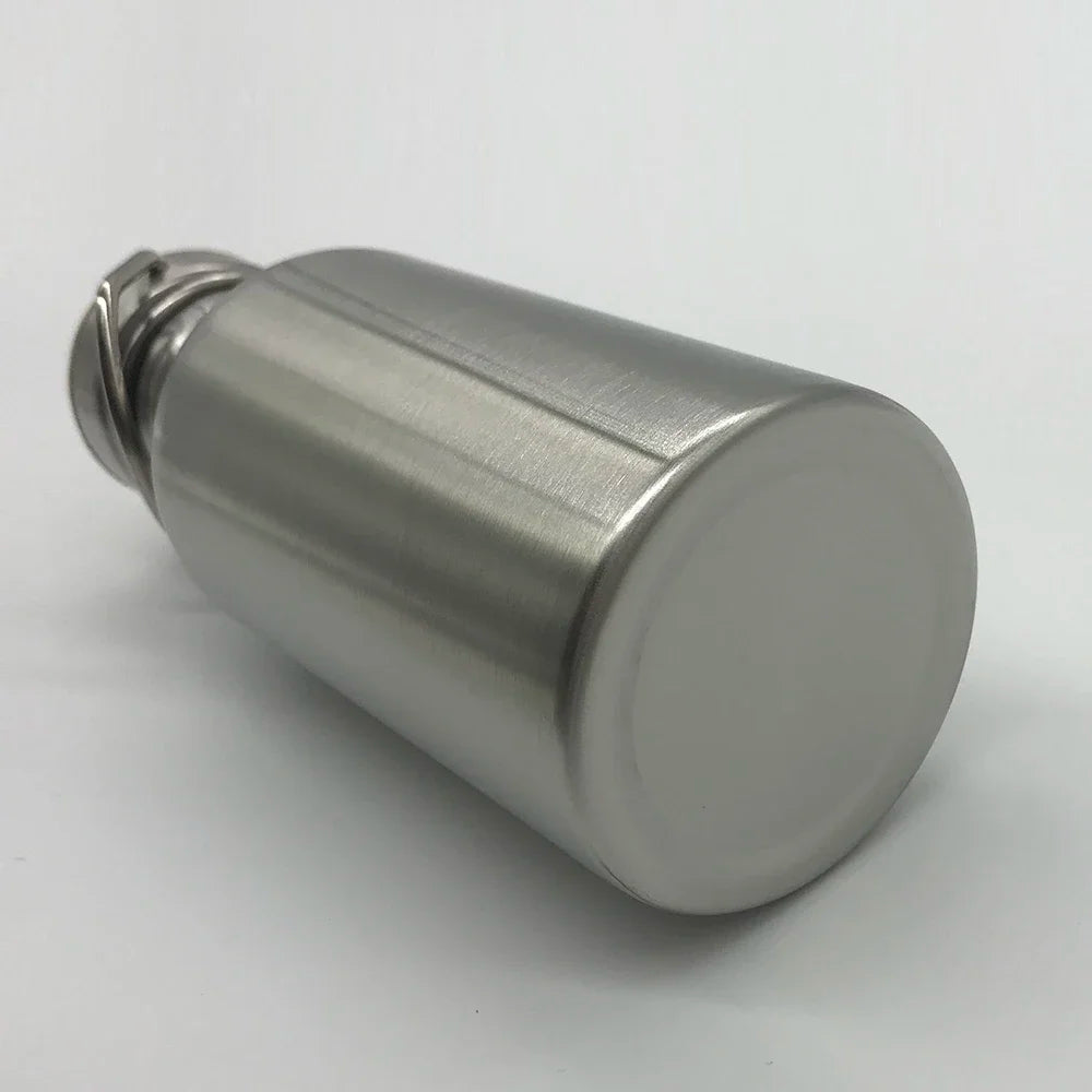 Portable Stainless Steel Water Bottle with Handle 1000Ml/500Ml/350Ml Sports Flasks Travel Cycling Hiking Camping Bicycle Flask