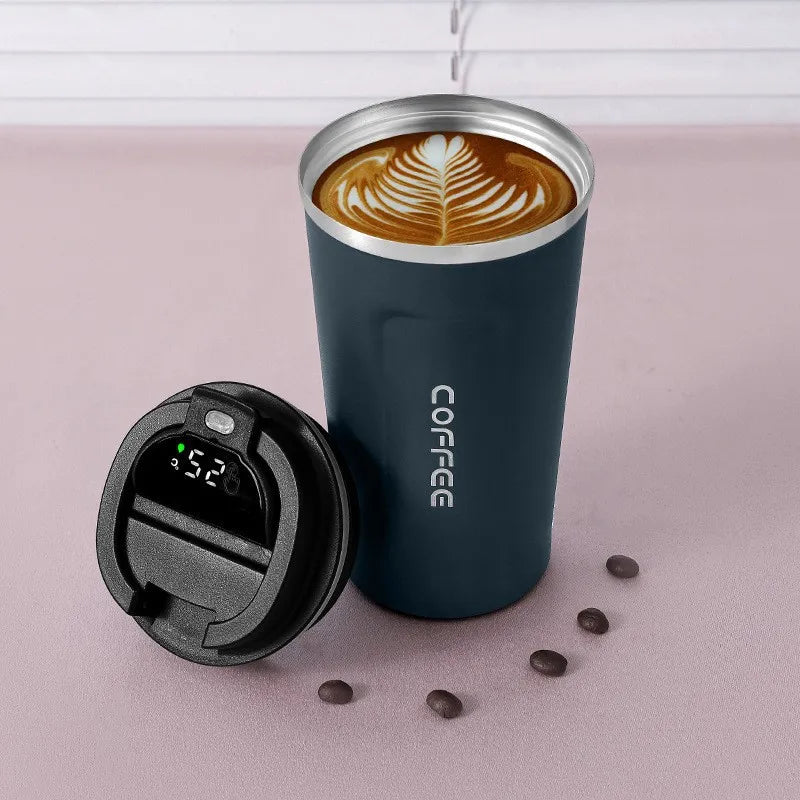 Stainless Steel Smart Coffee Tumbler Thermos Cup with Intelligent Temperature Display Portable Travel Mug 380Ml 510Ml