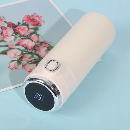 "Smart Stainless Steel Thermos with LED Temperature Display - 400ML"