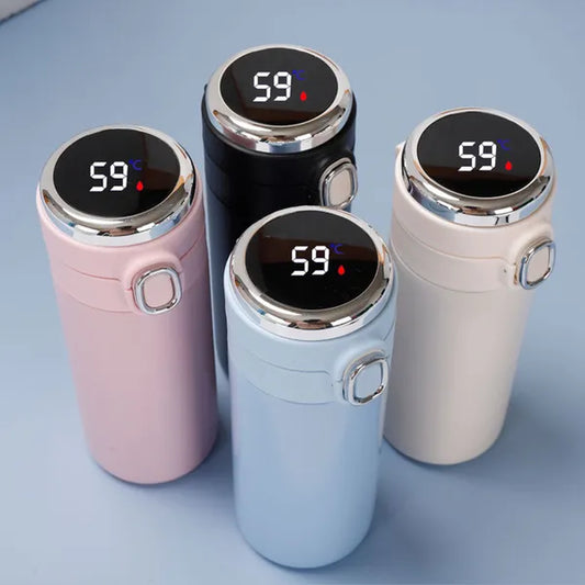 "Smart Stainless Steel Thermos with LED Temperature Display - 400ML"