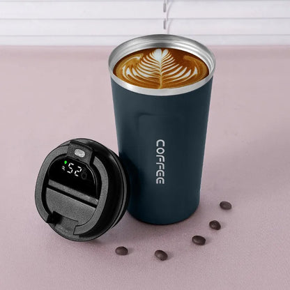 Stainless Steel Smart Coffee Tumbler Thermos Cup with Intelligent Temperature Display Portable Travel Mug 380Ml 510Ml